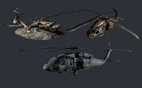 Sikorsky UH60 Black Hawk Military Helicopter Game Ready Pack 10