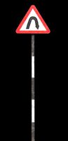 Right hairpin band Roadsign