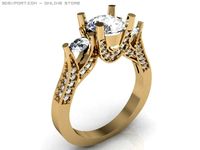 Engagement ring 3D Model