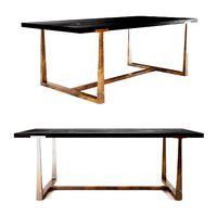 T-BRACE RECTANGULAR EXTENSION DINING TABLE RH