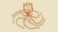 Copper pipes octopus decoration