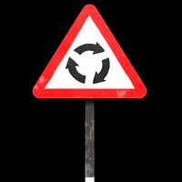 Round about Roadsign