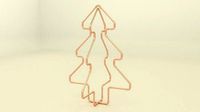 Copper pipes standing christmas tree decoration