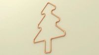Copper pipes christmas tree decoration