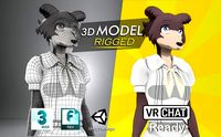 Vermeil in gold VRChat Avatar PC 3D model