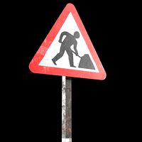 Men at work Roadsign