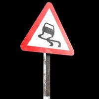 Slippery road Roadsign