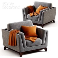 ARTICLE Ceni Pyrite Gray Armchair