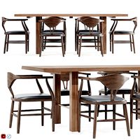 Montana Live Edge Dining Table with Peking B Dining Chairs