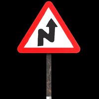 Right reverse band Roadsign