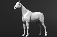 Horse Lowpoly model with uvs and normal maps