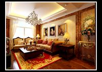 Luxurious and concise European living room 5105
