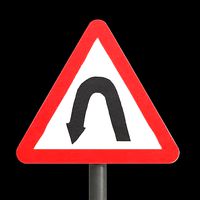 Left Hairpin band Roadsign