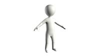 Low poly Stickman rigged