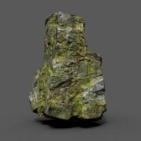 Low poly Sharp Rock Block B7 191219
