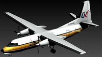 Fokker F27 Low Poly