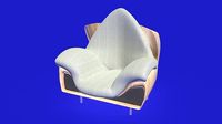 Modern smooth armchair