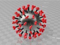 corona virus for 3d print - going viral with hearts