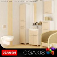 CGAXIS bathroom set 03 3D Model
