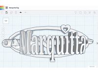 Marquitta key chain name tag