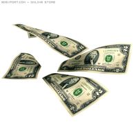 The two dollar banknotes 3D Model