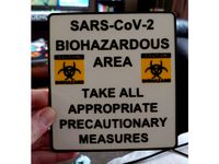 SARS-2-CoV multilayer lab hospital sign by darknrg