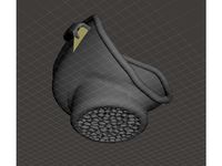 Covid-19 NanoHack v2 Copper3D front air leak voronoi fix Remix for less support by Hellrazor978