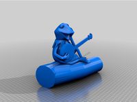 Kermit the frog on a log by Greywolf65301