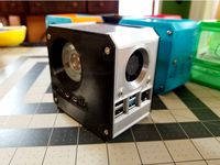 Raspberry Pi 4 Mini Desktop Case - Ice Tower Cooler + Secondary PCB Cooling Fan by JISpal01