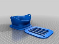 One Piece respiratory mask for improvised reusable filters or 3M Filtrete by graemhoek