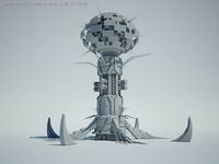 Futuristic Sci Fi Building 5 3D Model