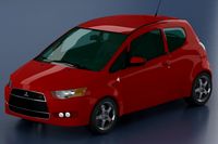 Mitsubishi Colt 2009 3doors 3D Model