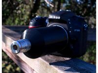 Amscope 4 plan microscope objective to Nikon F-mount by Kajashey