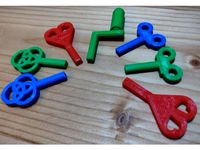 Tin toy crank keys by xam247