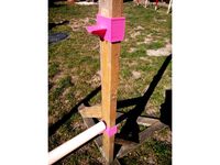 Pole holder for simple agility hurdles by Cenosillicaphobia