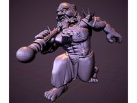Dwarf Miniature - Giant Molar Weapon by Clankyclogs