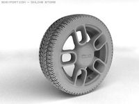 Fiat 500 Wheel 3D Model