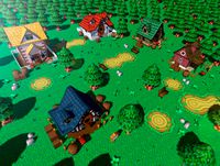 Low Poly Kawai Township Set