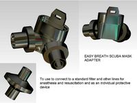FRADEC2X EASYBREATH SCUBA MASK ADAPTER COVID PROTECTION by fragua