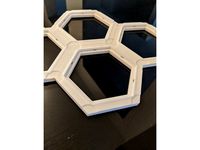 Base Plate with Integrated Magnets (For Catan-Style Boardgame 2.0) by petkog