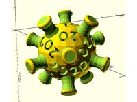 Coronadice Ultimate D20 [Corvid-19] by chrisblockley360