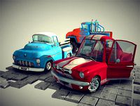 Retro Cartoon Cars Pack#2