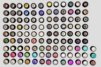 Pack of 100 unique rims tires for cars