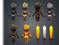 Knight Character Low Poly Complete Pack