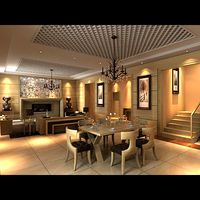 Photorealistic Living  Dining Room 0013 3D Model