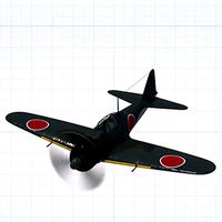 Japanese A6M5 Zero -WWII Fighter- PBR