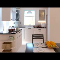 Photorealistic Kitchen Scene 0003 3D Model