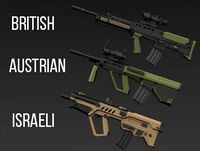 Low Poly Bullpup Pack