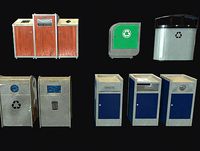 Trash and Recycle bins ( AAA / PBR Materials )