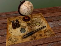Vintage sea navigation tools